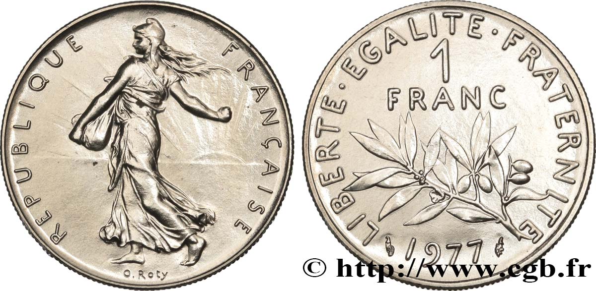 1 franc Semeuse, nickel 1977 Pessac F.226/22 fmd_592449 Modernes