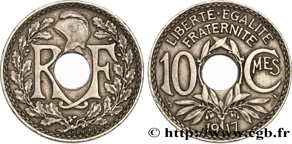 10 centimes Lindauer 1917  F.138/1 VF35 
