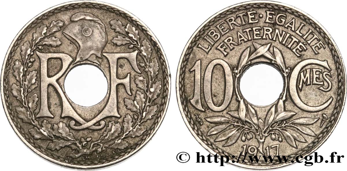 10 centimes Lindauer 1917  F.138/1 XF45 