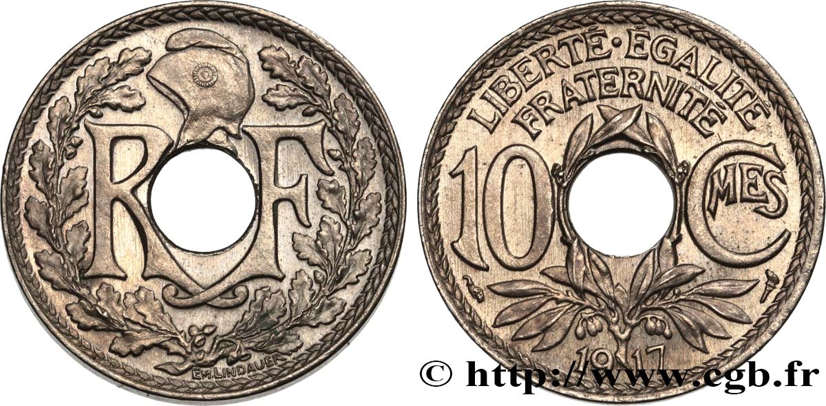 10 centimes Lindauer 1917  F.138/1 AU58 