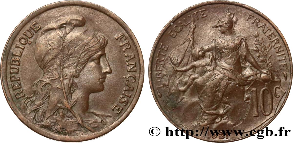 10 centimes Daniel-Dupuis 1921  F.136/30 BB45 