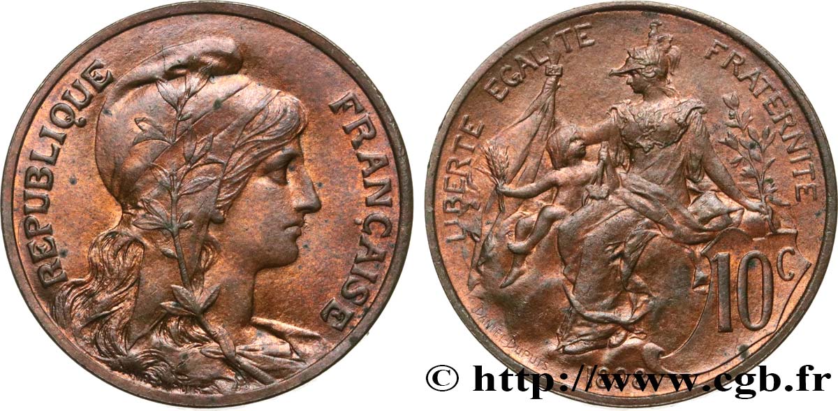 10 centimes Daniel-Dupuis 1898  F.136/5 AU55 