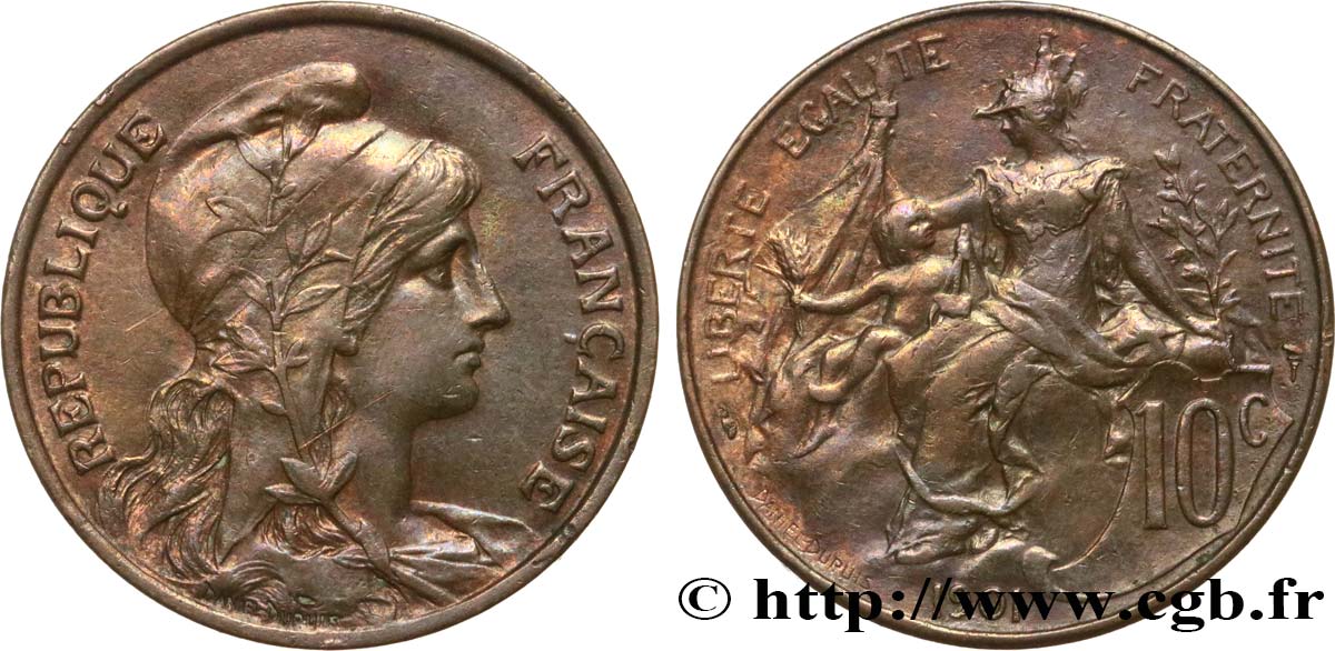 10 centimes Daniel-Dupuis 1901  F.136/10 TB+ 
