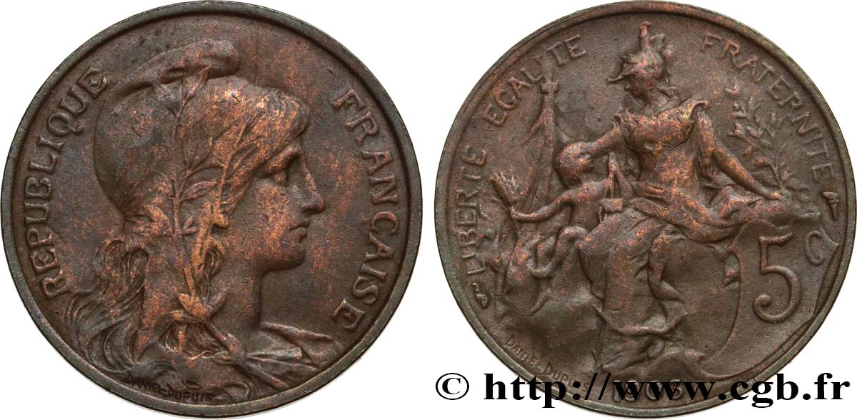 5 centimes Daniel-Dupuis 1903  F.119/13 MB25 