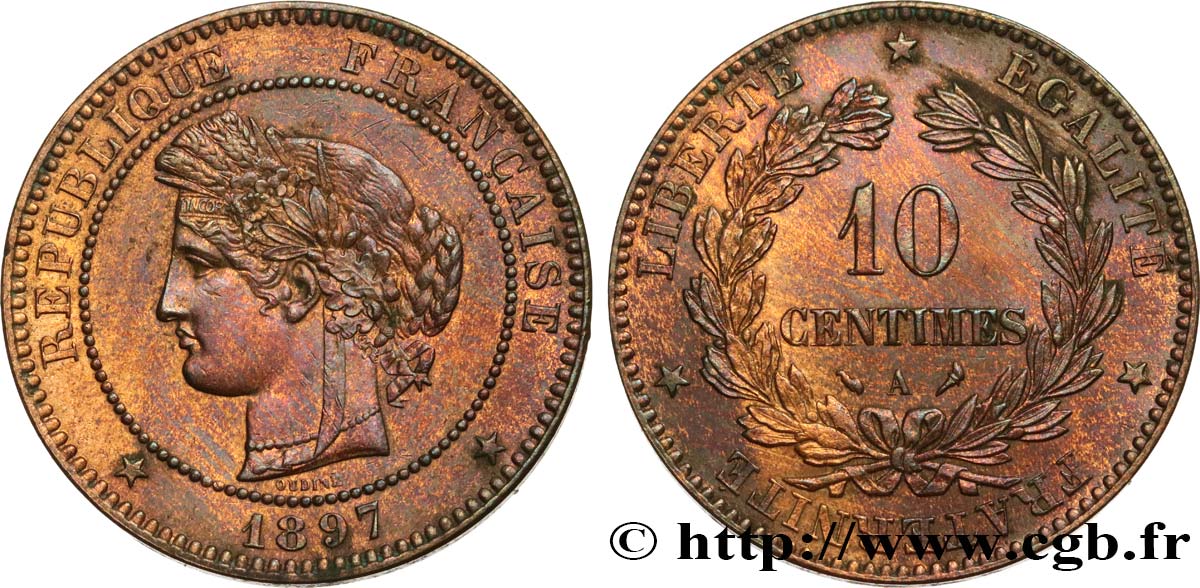 10 centimes Cérès 1897 Paris F.135/44 SUP55 