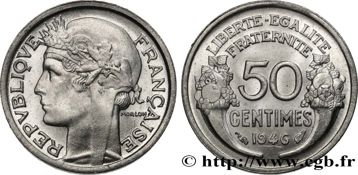 50 centimes Morlon, légère 1946  F.194/8 FDC65 