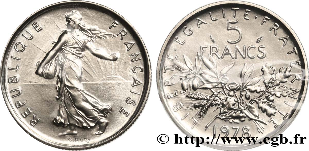 5 francs Semeuse, nickel 1978 Pessac F.341/10 FDC 