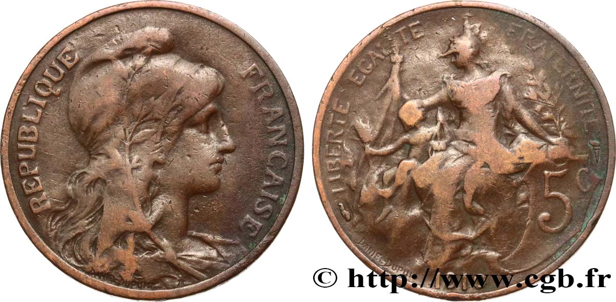 5 centimes Daniel-Dupuis 1910  F.119/22 MB15 