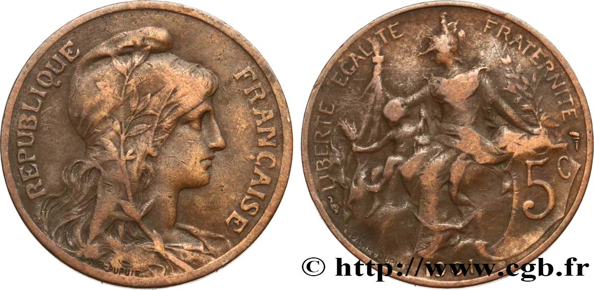 5 centimes Daniel-Dupuis 1901  F.119/11 BC20 