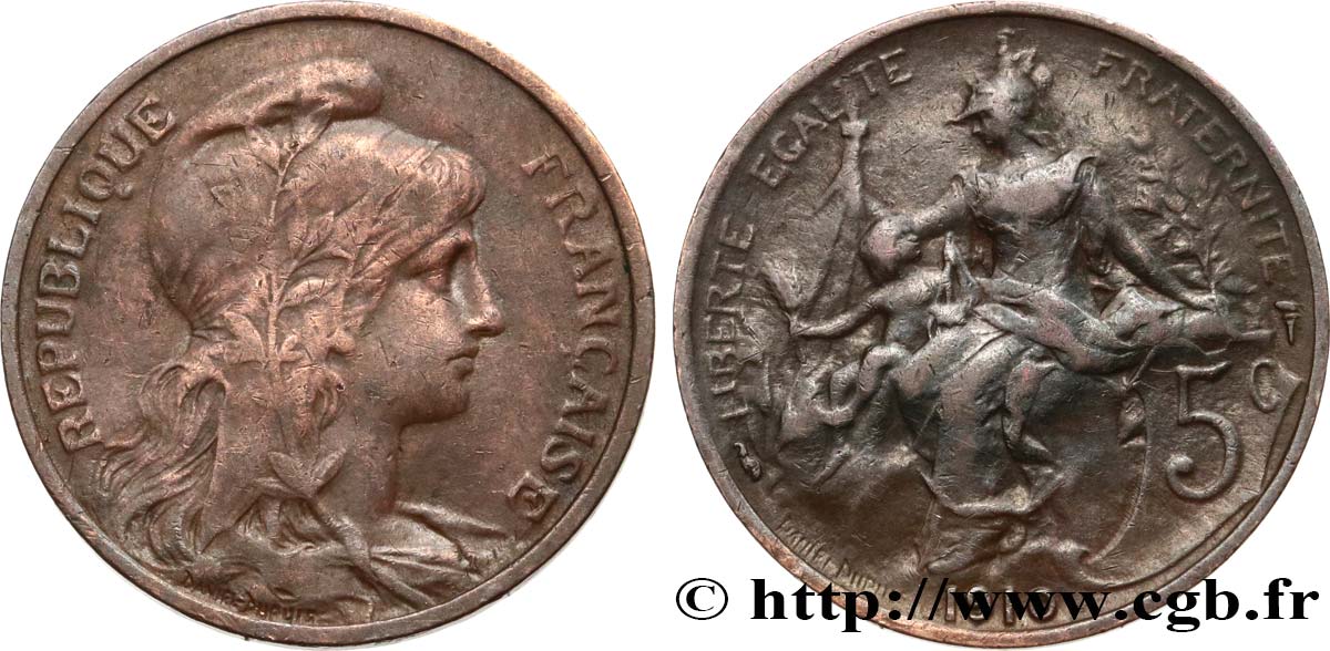 5 centimes Daniel-Dupuis 1910  F.119/22 BC 
