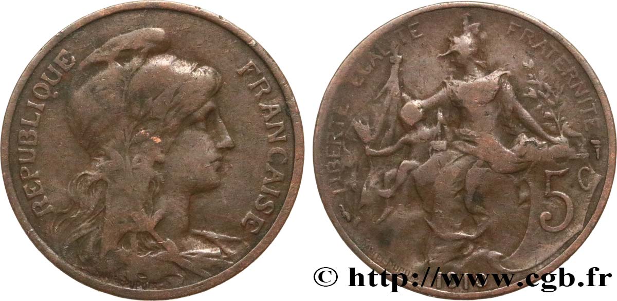 5 centimes Daniel-Dupuis 1910  F.119/22 B12 