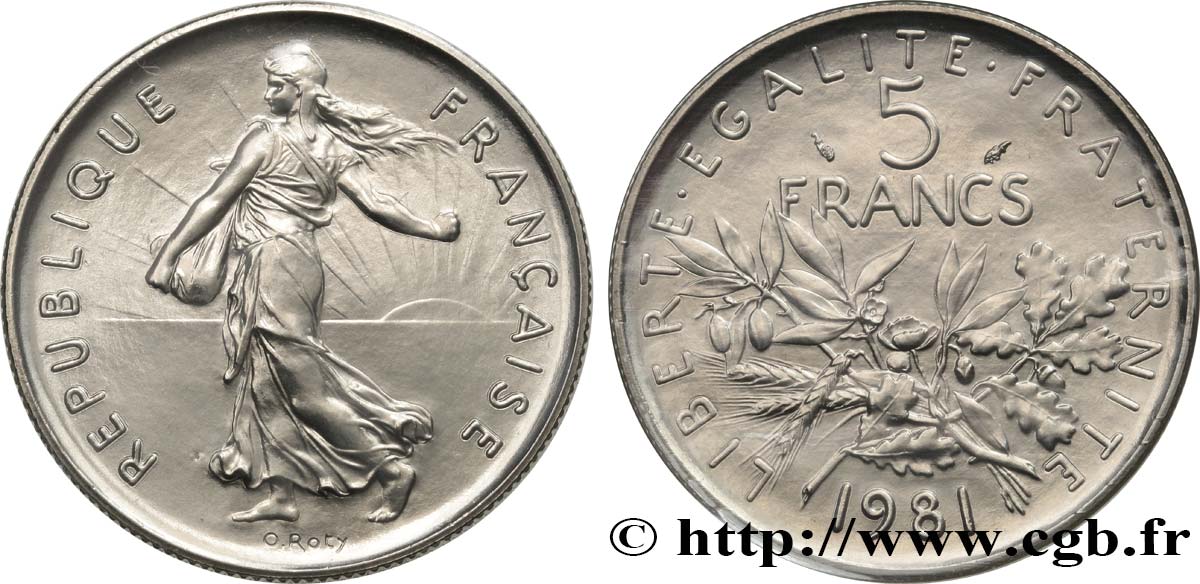 5 francs Semeuse, nickel 1981 Pessac F.341/13 FDC 