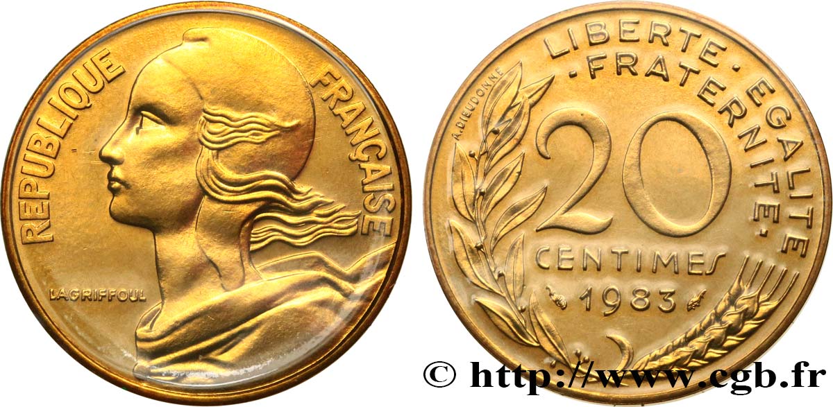 20 centimes Marianne 1983 Pessac F.156/23 MS 