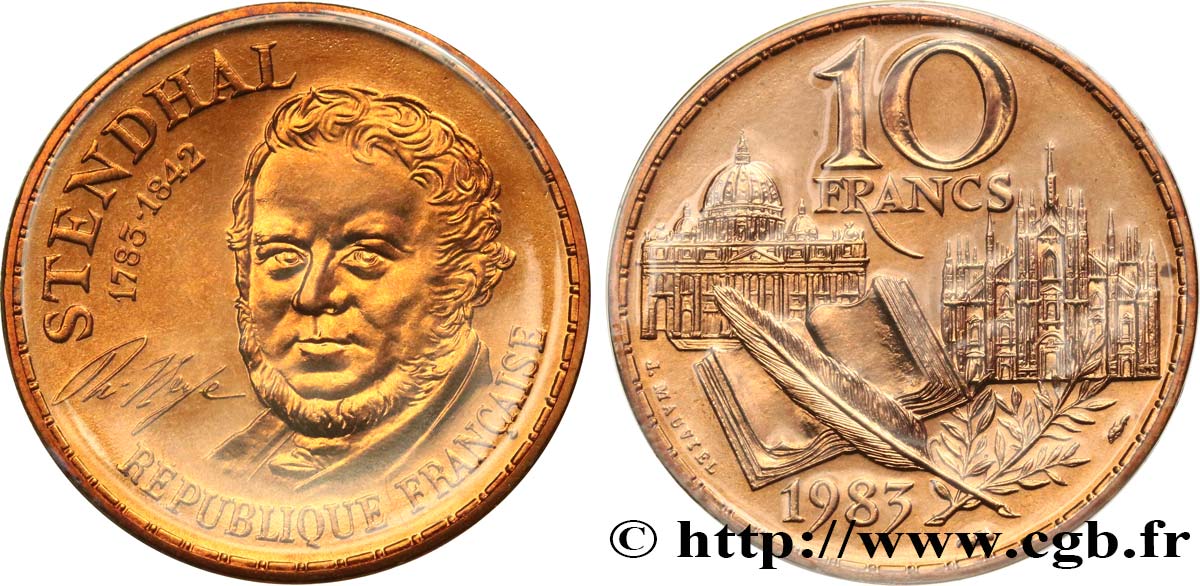 10 francs Stendhal 1983  F.368/2 FDC 