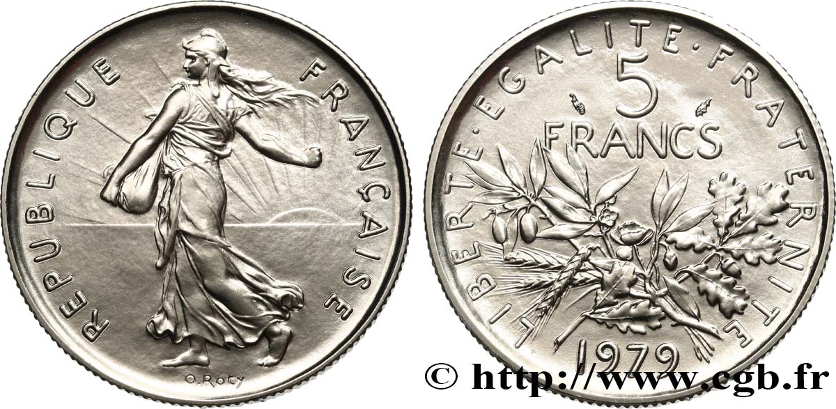 5 francs Semeuse, nickel 1979 Pessac F.341/11 ST 