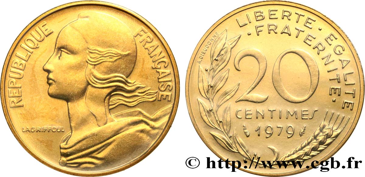 20 centimes Marianne 1979 Pessac F.156/19 MS 