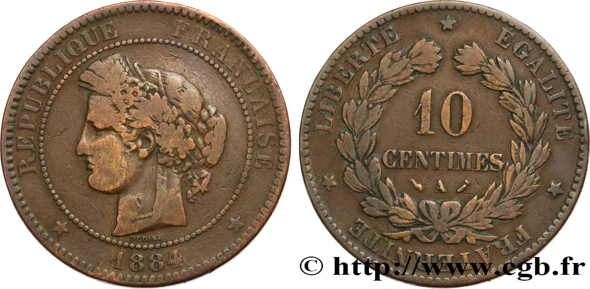 10 centimes Cérès 1884 Paris F.135/28 BC15 