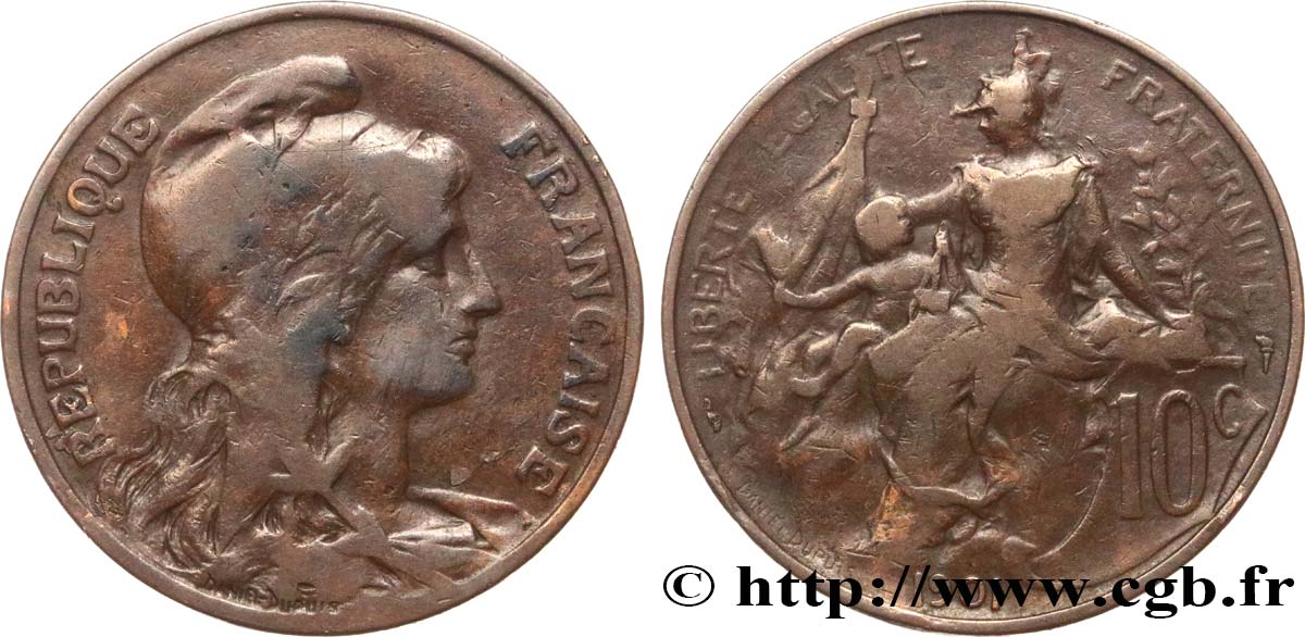 10 centimes Daniel-Dupuis 1901  F.136/10 B12 
