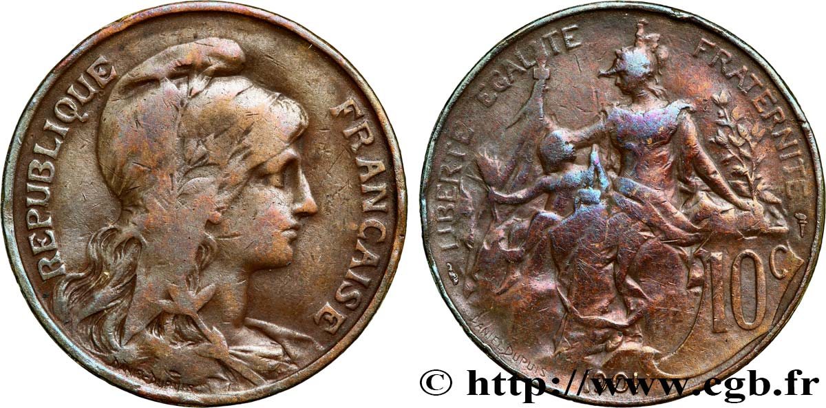 10 centimes Daniel-Dupuis 1901  F.136/10 q.MB 