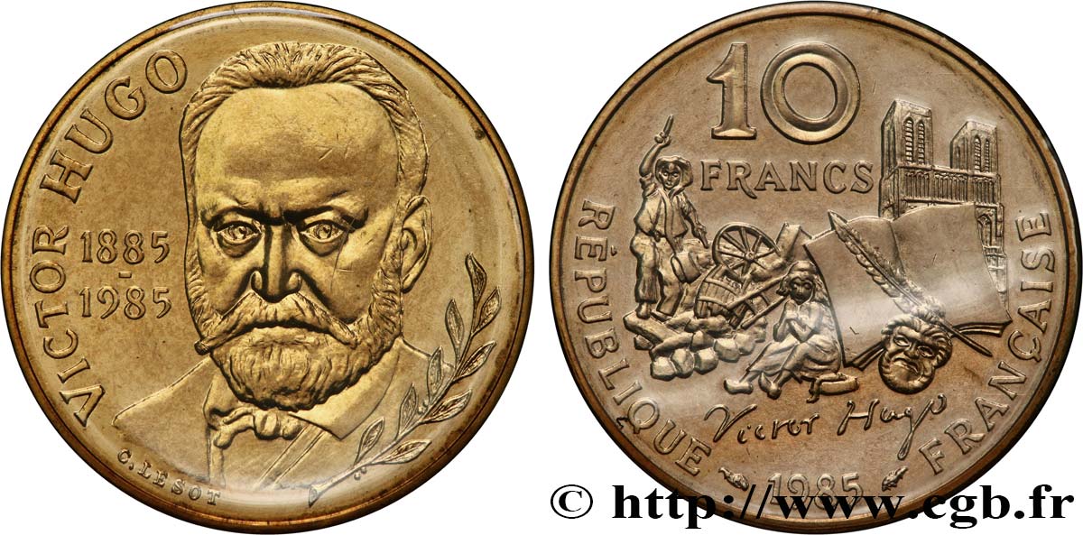 10 francs Victor Hugo 1985  F.370/2 FDC 