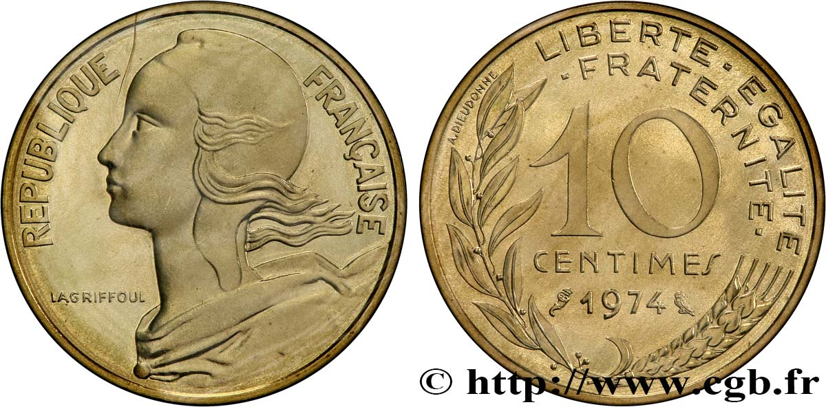 10 centimes Marianne 1974 Pessac F.144/14 FDC 