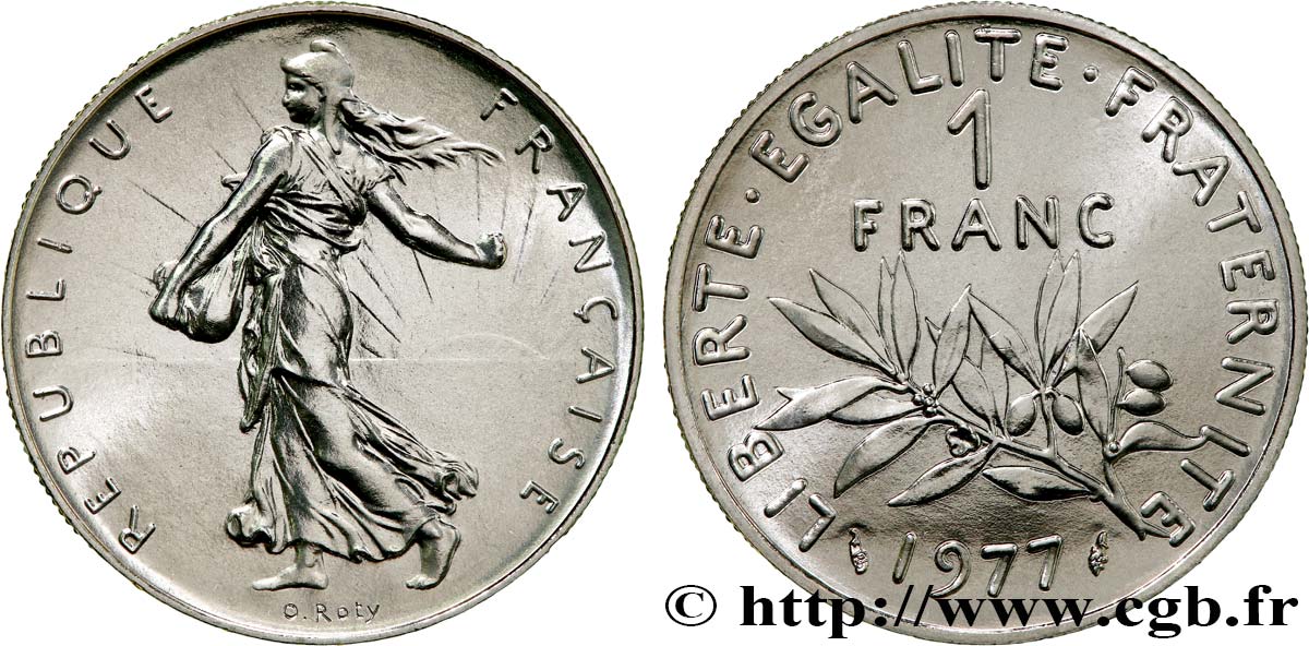 1 franc Semeuse, nickel 1977 Pessac F.226/22 FDC 