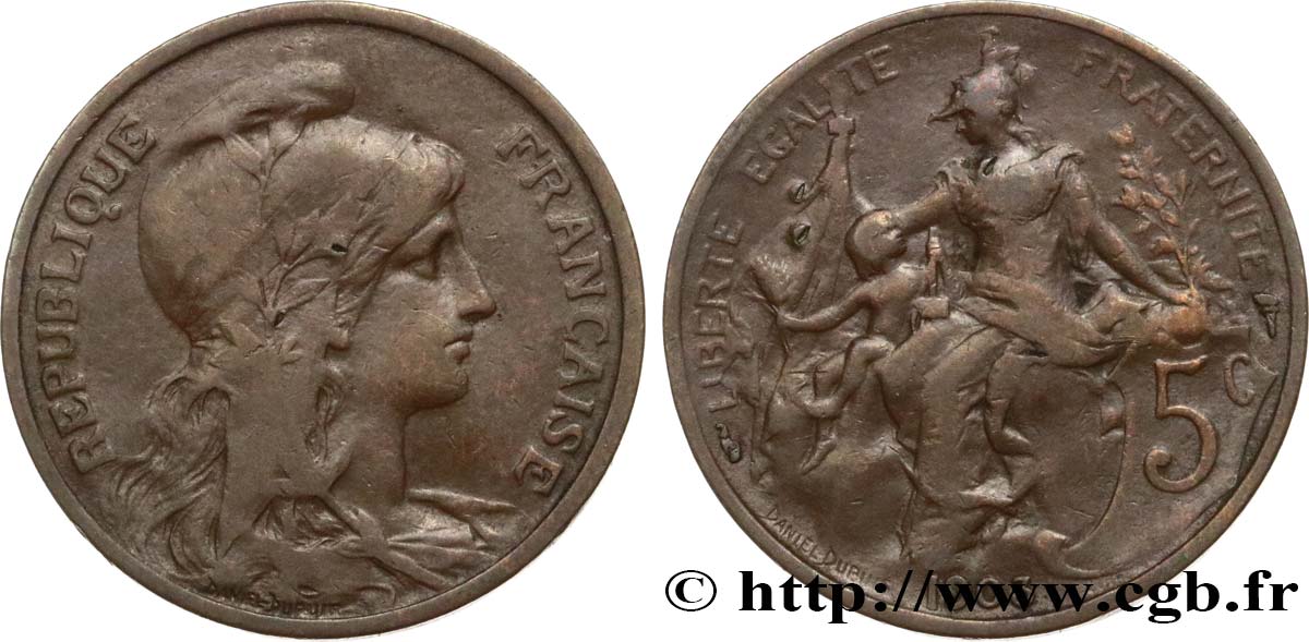 5 centimes Daniel-Dupuis 1903  F.119/13 VF20 