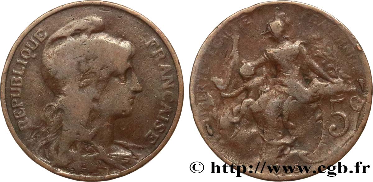 5 centimes Daniel-Dupuis 1905  F.119/15 B12 