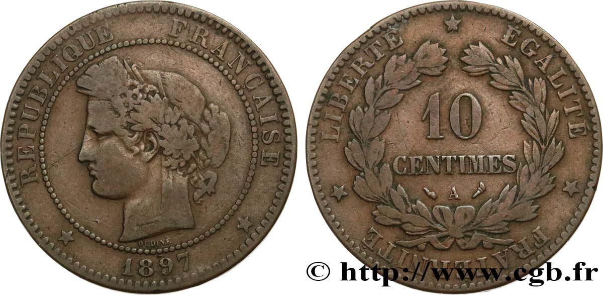 10 centimes Cérès 1897 Paris F.135/44 TB30 