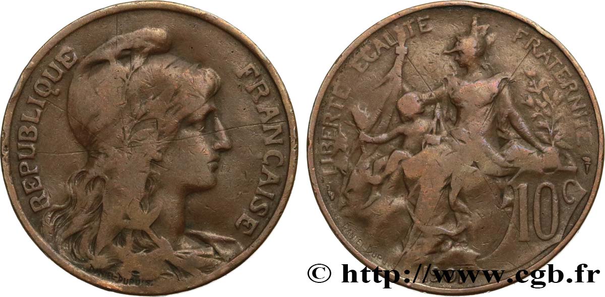 10 centimes Daniel-Dupuis 1901  F.136/10 VF 