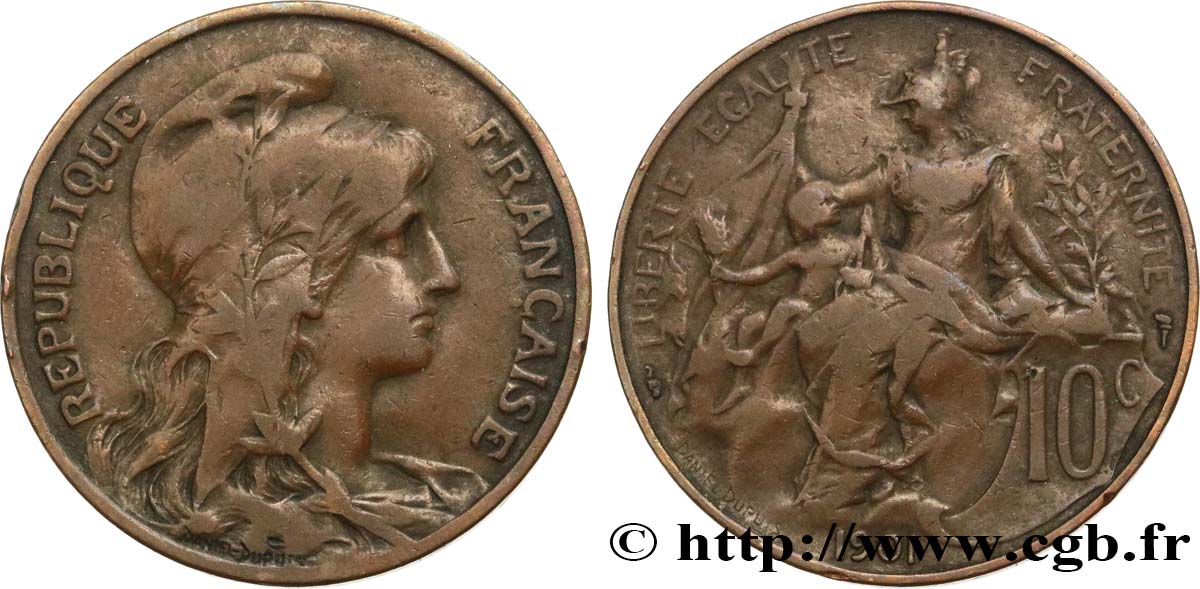 10 centimes Daniel-Dupuis 1901  F.136/10 TB15 