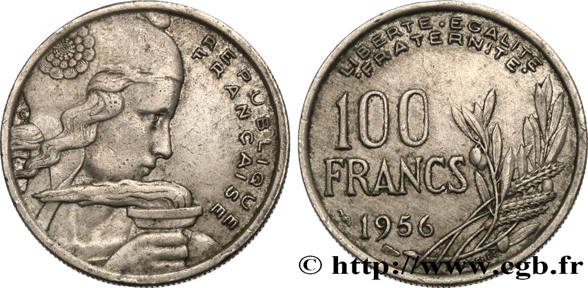 100 francs Cochet 1956  F.450/8 VF35 