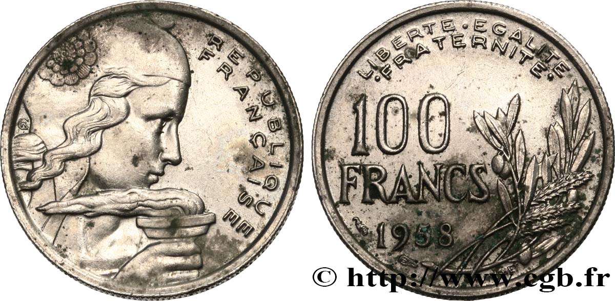 100 francs Cochet 1958  F.450/12 XF 