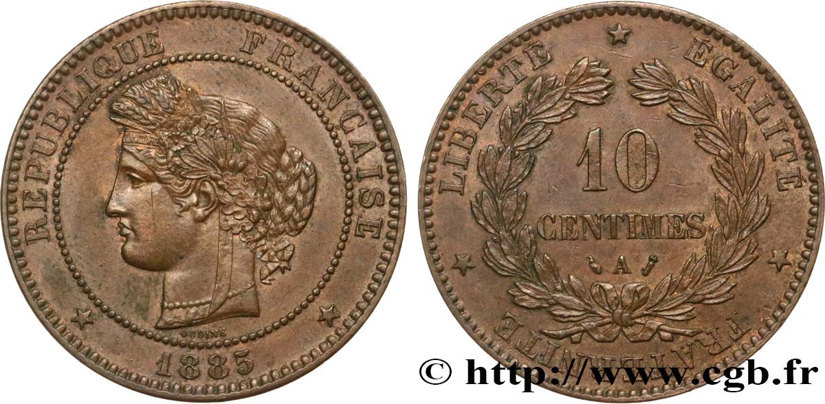 10 centimes Cérès 1885 Paris F.135/29 SS53 