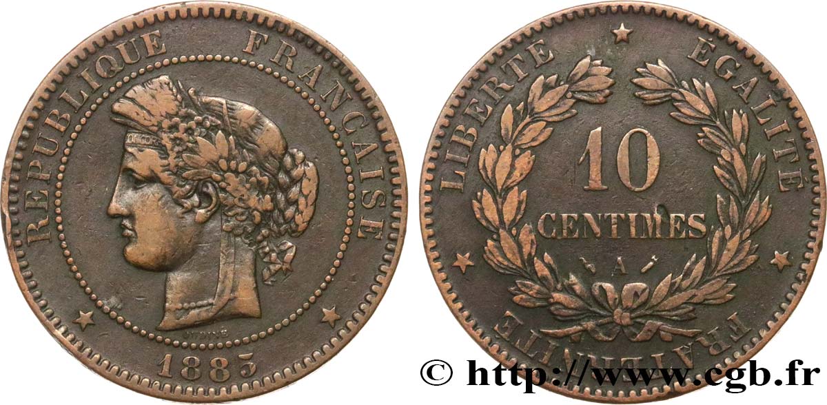 10 centimes Cérès 1885 Paris F.135/29 BC25 
