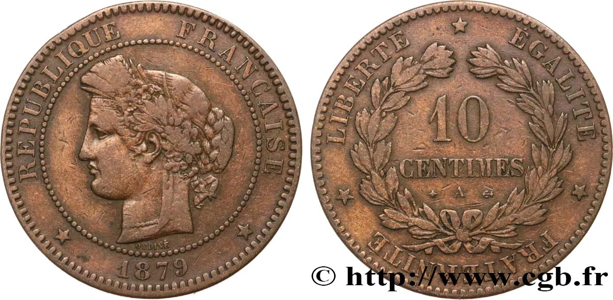 10 centimes Cérès 1879 Paris F.135/22 BC20 
