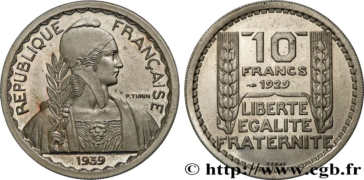 Préparation de la 20 francs Pétain, grand module, 30 mm, 10 g - Essai en cupro-nickel n.d. Paris GEM.174 9 MS64 