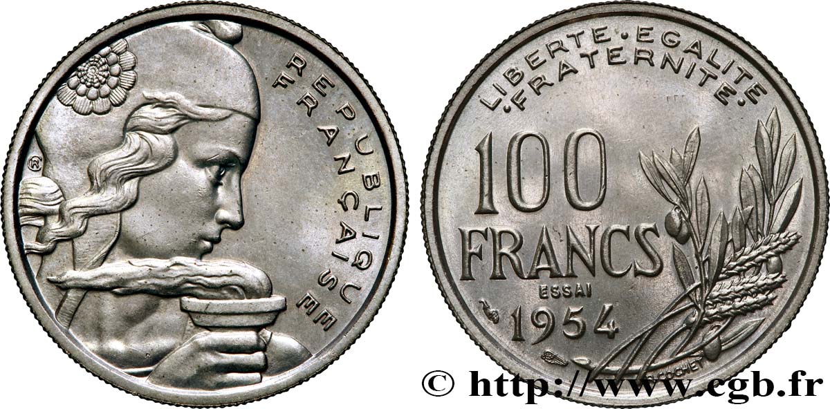 Essai de 100 francs Cochet 1954 Paris F.450/1 SPL63 