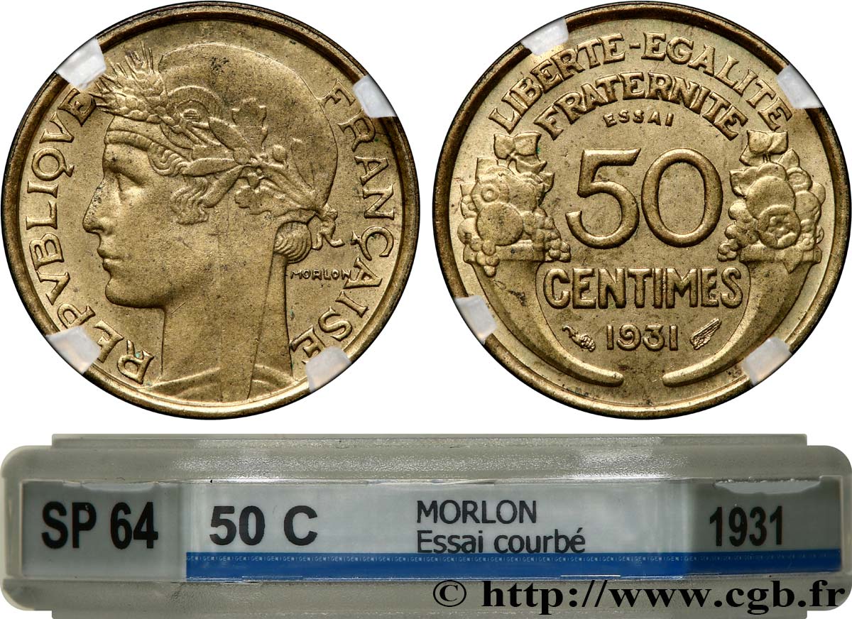 Essai de 50 centimes Morlon 1931  F.192/1 MS64 GENI