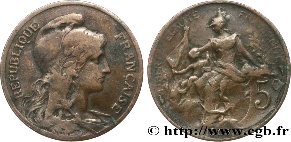 5 centimes Daniel-Dupuis 1905  F.119/15 MB15 