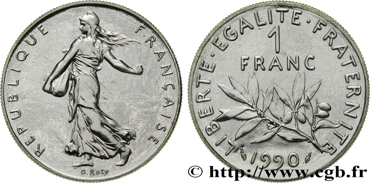 1 franc Semeuse, nickel 1990 Pessac F.226/35 MS 