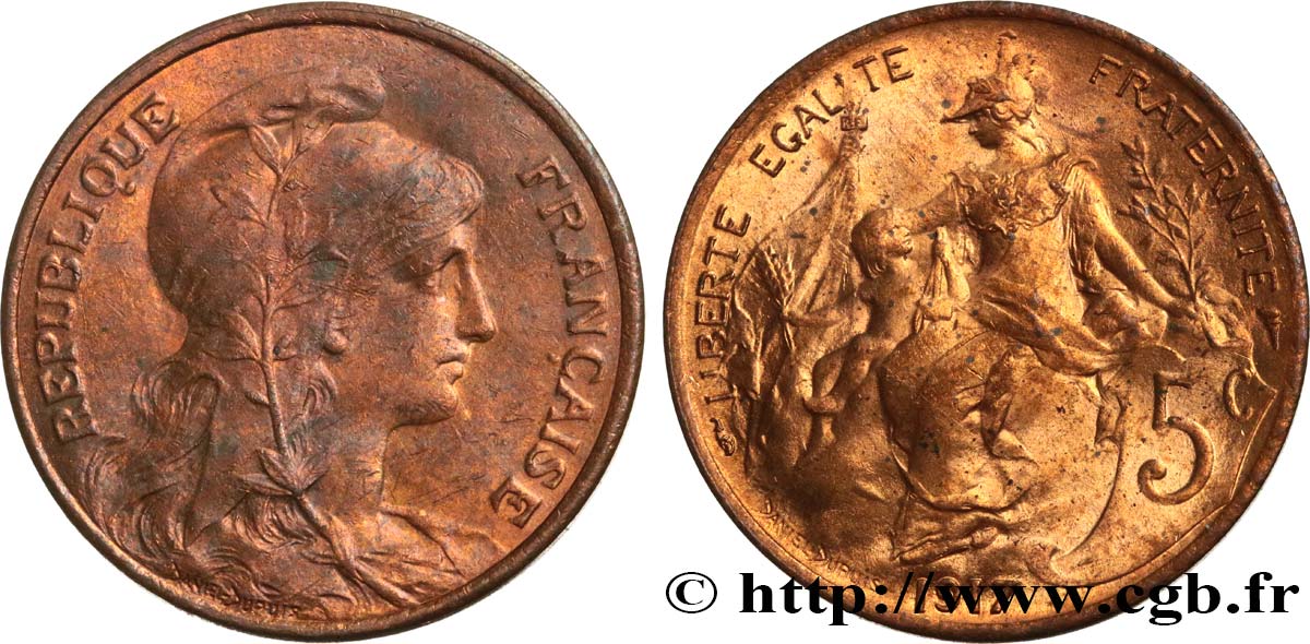 5 centimes Daniel-Dupuis 1917  F.119/30 MS60 