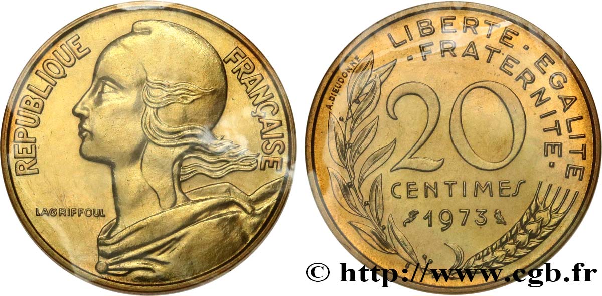 20 centimes Marianne 1973 Pessac F.156/13 FDC 