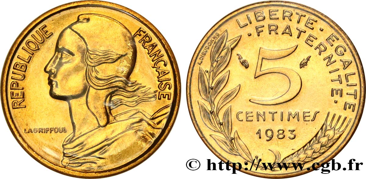 5 centimes Marianne 1983 Pessac F.125/19 FDC 