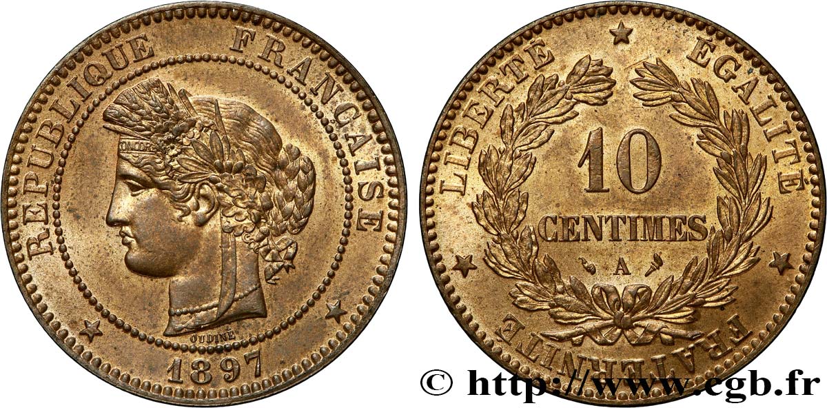 10 centimes Cérès 1897 Paris F.135/44 SPL63 