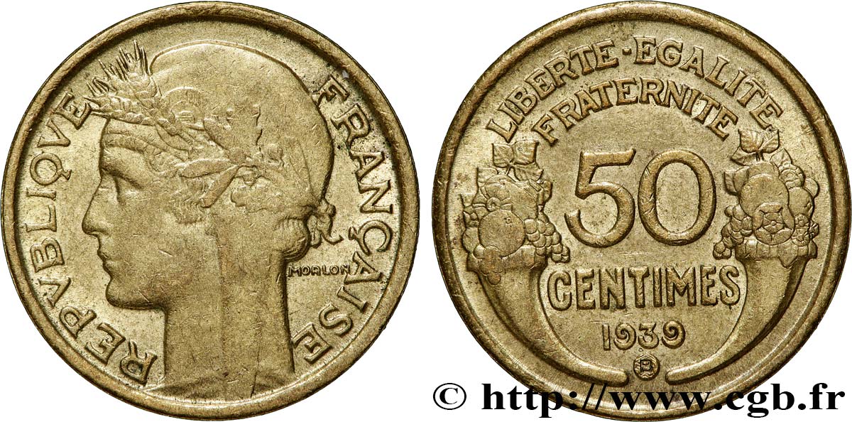 50 centimes Morlon 1939 Bruxelles F.192/16 AU53 