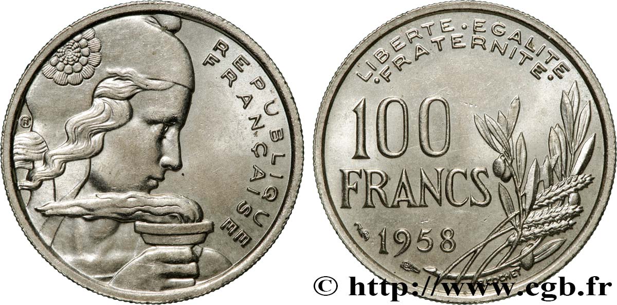 100 francs Cochet 1958  F.450/12 VZ60 