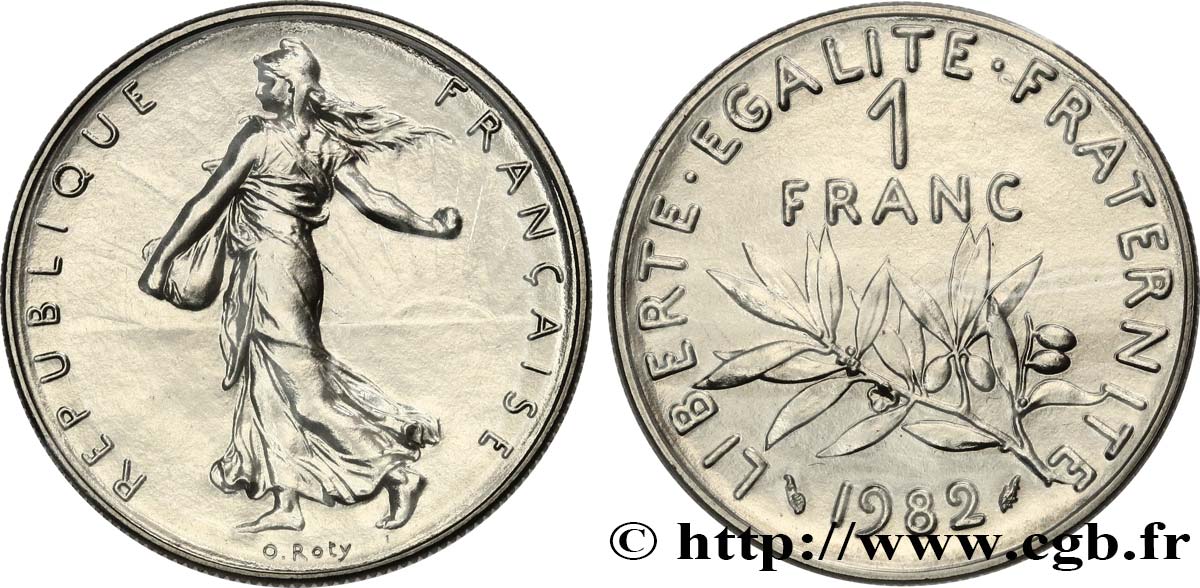 1 franc Semeuse, nickel 1982 Pessac F.226/27 FDC 