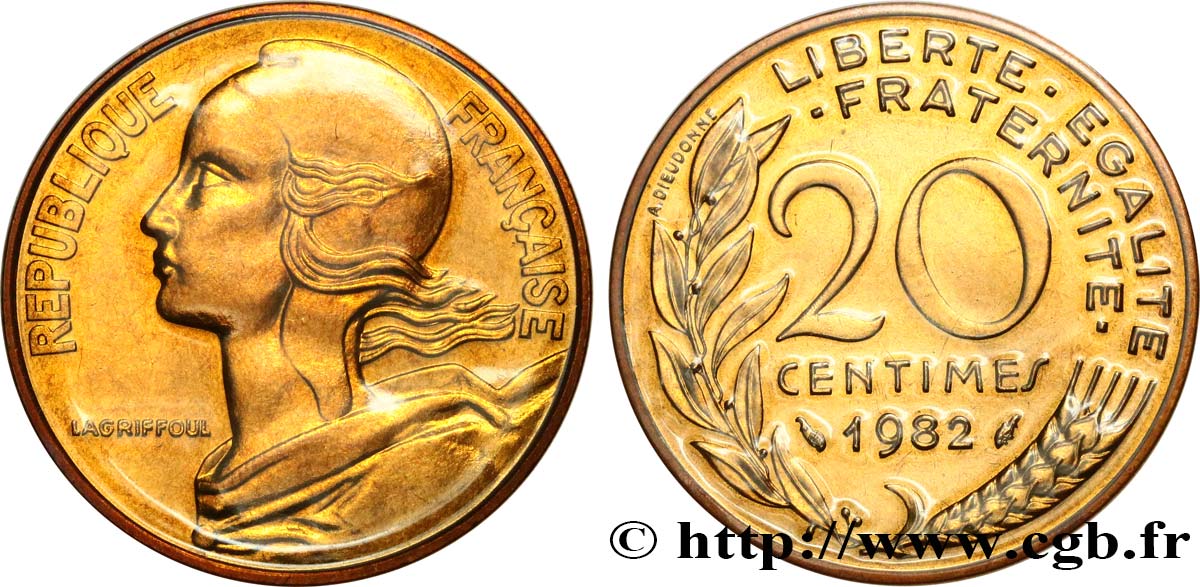 20 centimes Marianne 1982 Pessac F.156/22 FDC 