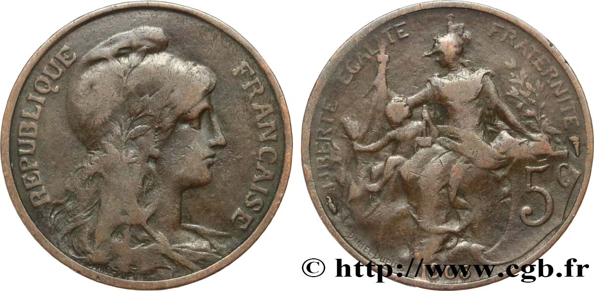 5 centimes Daniel-Dupuis 1905  F.119/15 F12 
